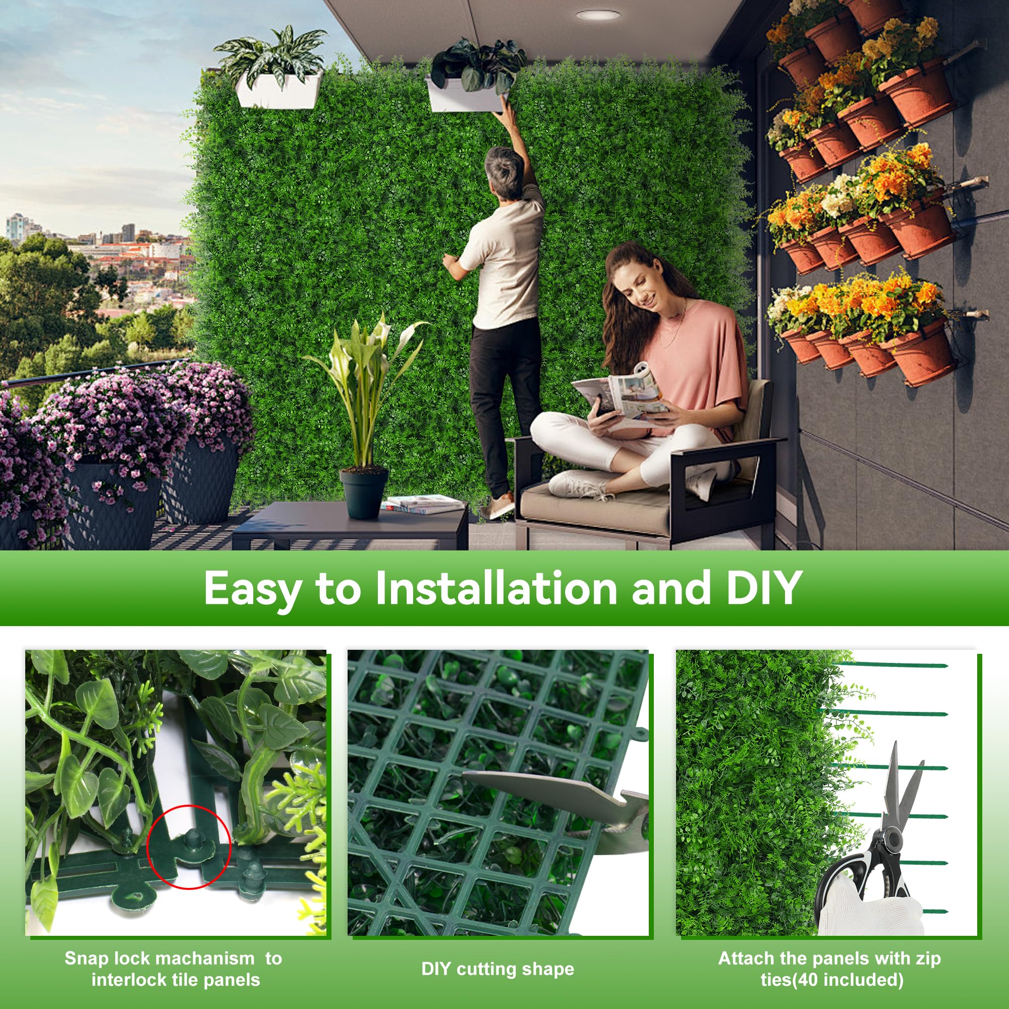 Artificial Greenery Wall Panels
