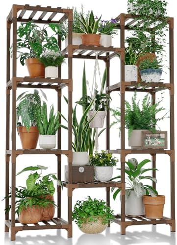Wooden Plant Stand Shelf
