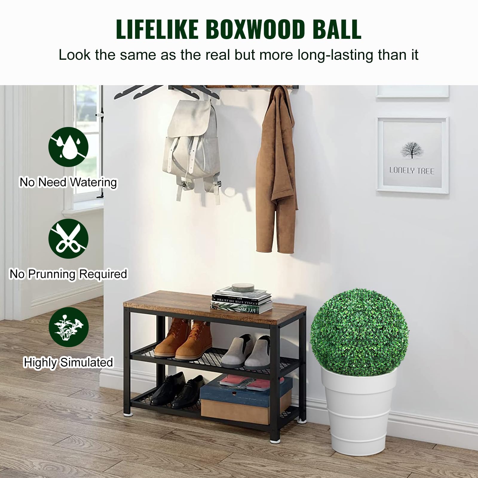 Lifelike Boxwood Ball
