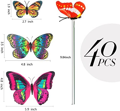 Butterfly Garden Stakes - 40 PCS