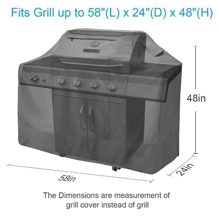 Outdoor Grill Cover 58" x 24" x 48"