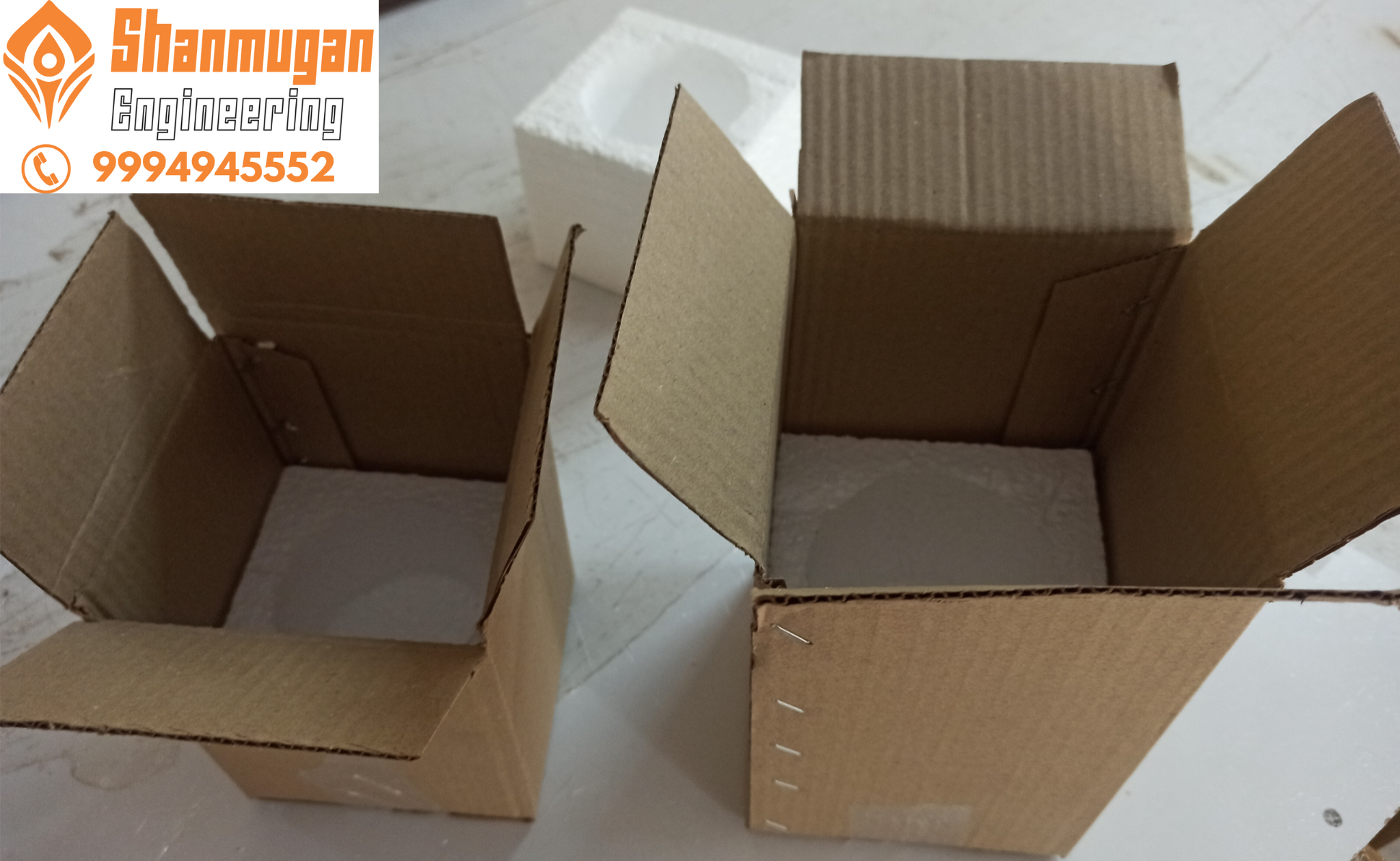 Carton Box , Bottles and Thermocol Packing Combo