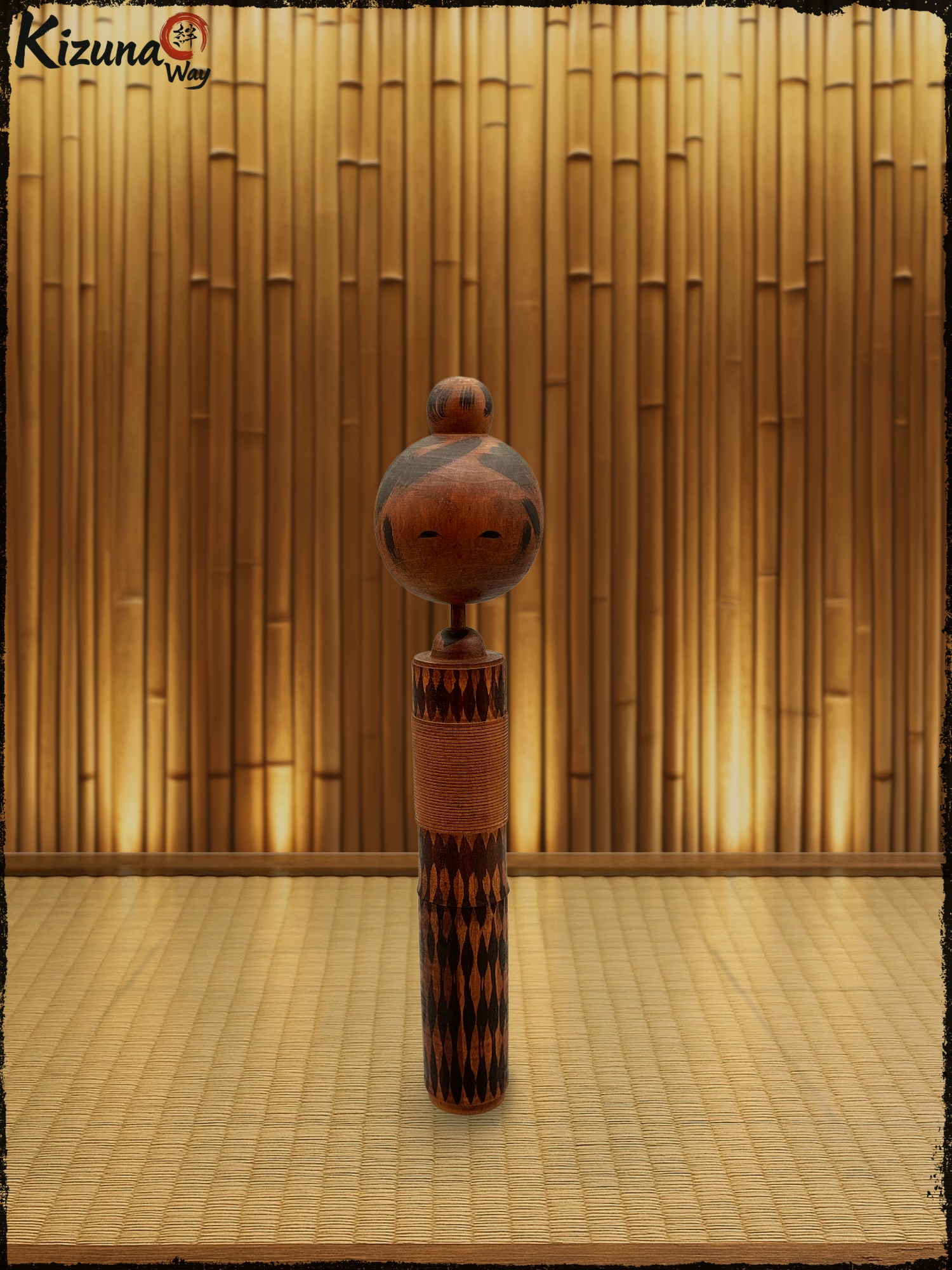 Antique Japanese Kokeshi Doll – Taishō Era, Signed Bessho