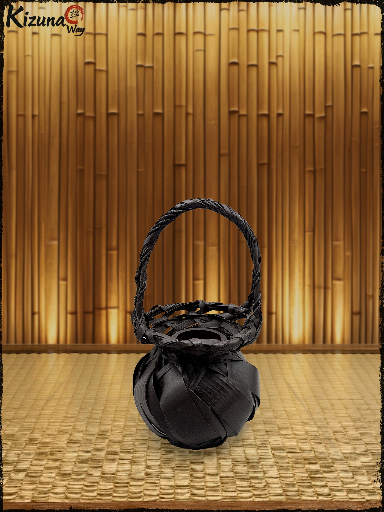 Antique Japanese Bamboo Flower Basket (Hanakago 花籠)