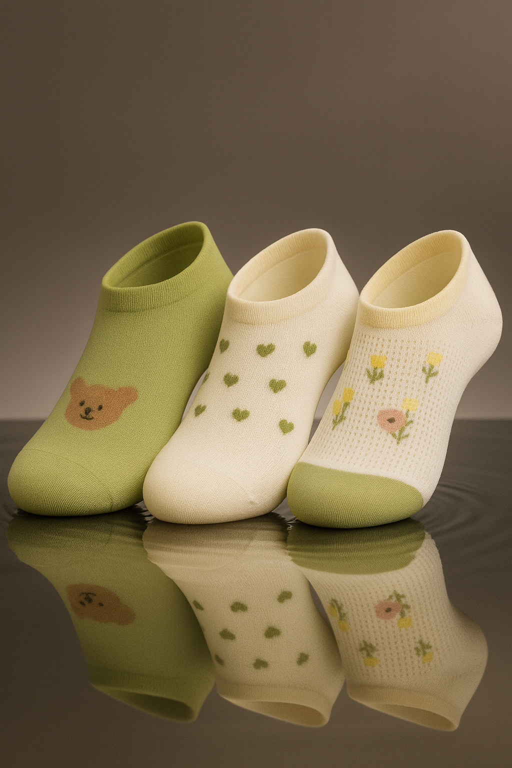 Conjunto de 3 pares de meias pezinhos