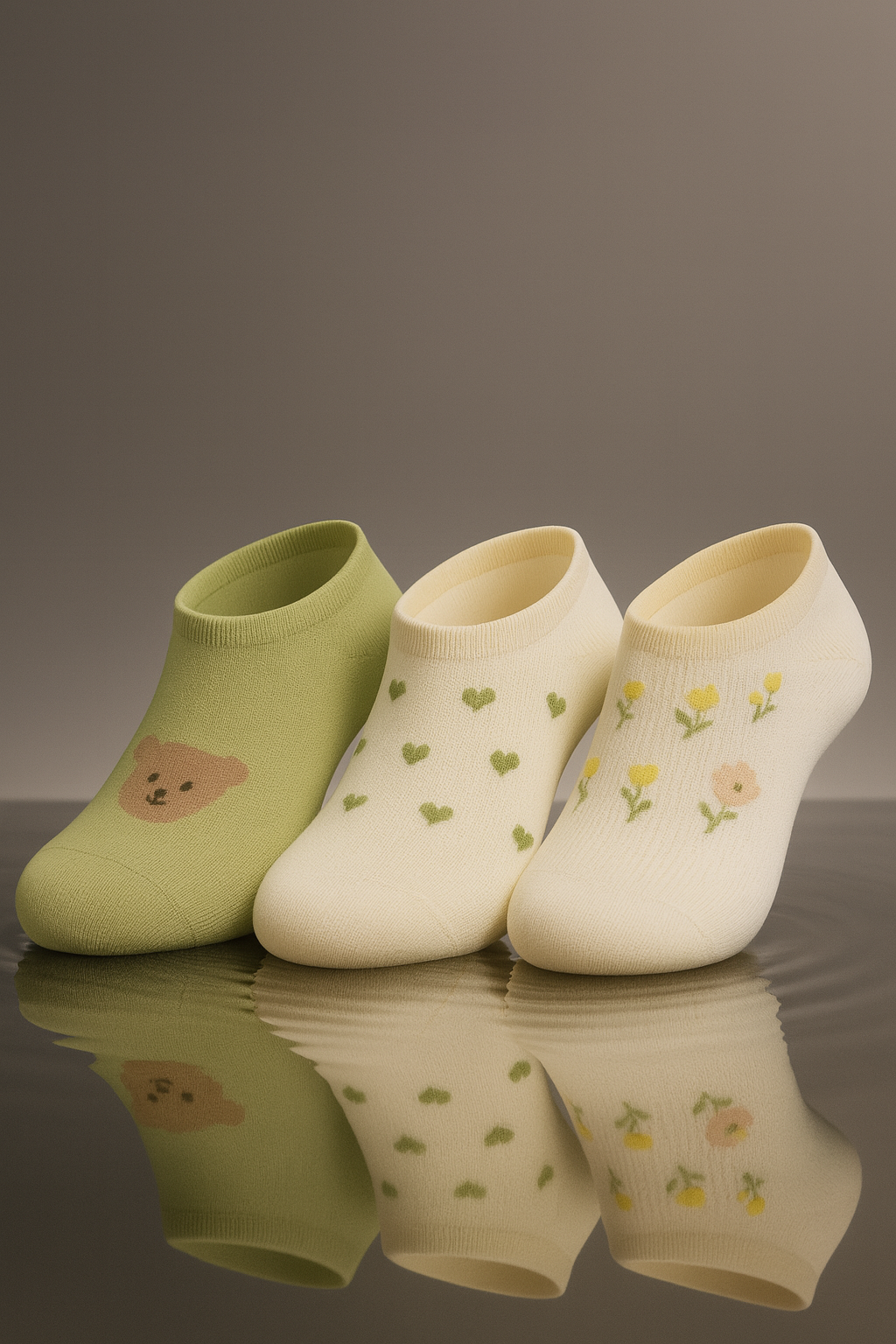 Conjunto de 3 pares de meias pezinhos