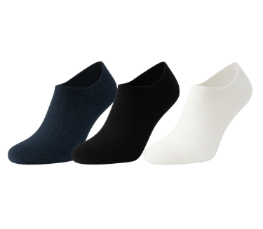 Conjunto de 3 pares de meias de cano baixo
