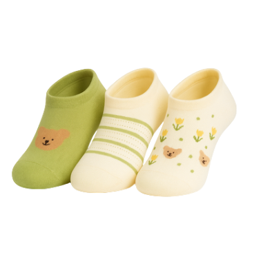 Conjunto de 3 pares de meias pezinhos