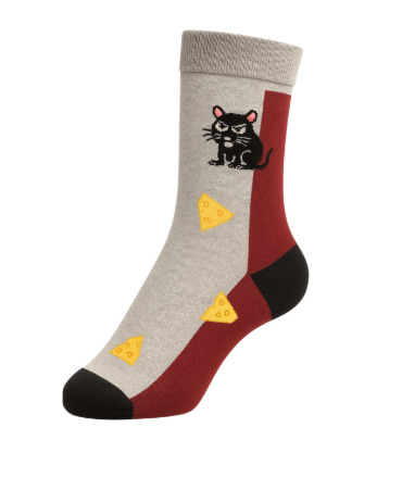 Meia Cinza com Rato e Queijo