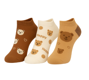 Conjunto de Meias com estampa de ursinho