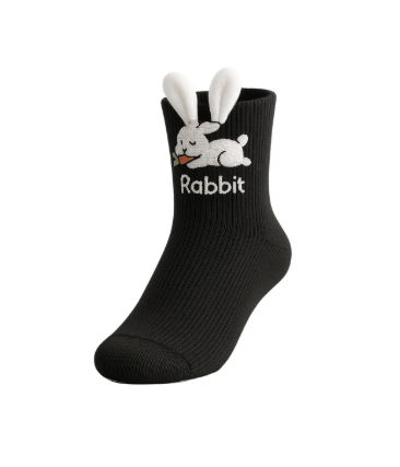 Meia de coelho preta