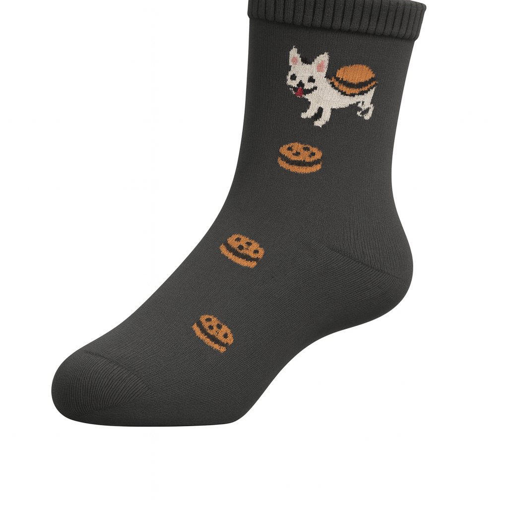 Meia com Bulldog e Cookies