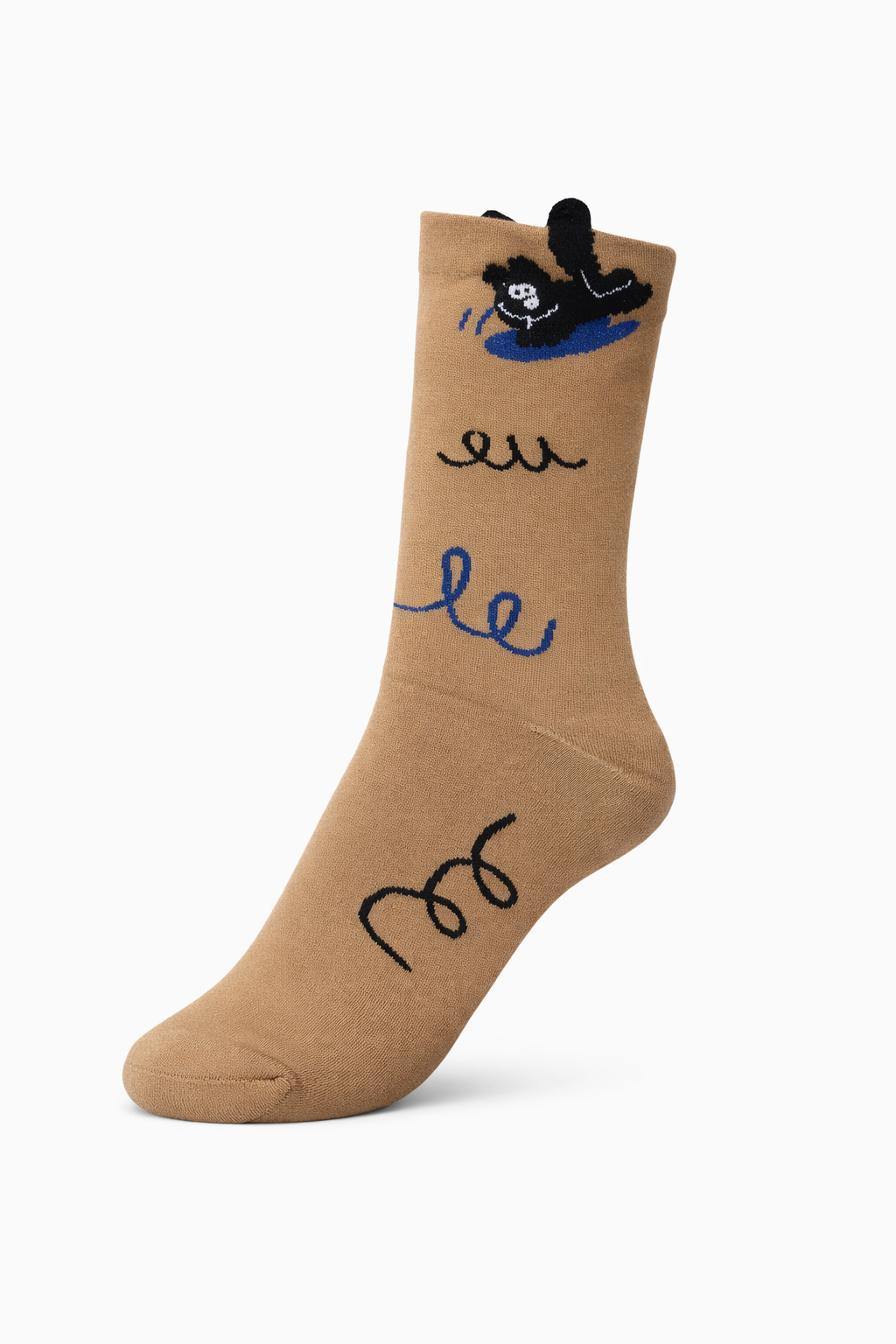 Meia divertida castanha