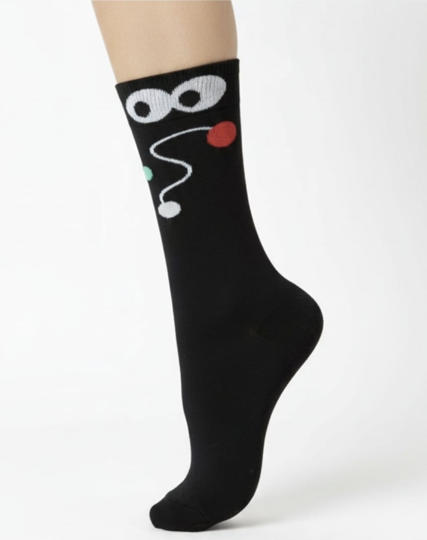 Meia divertida preta
