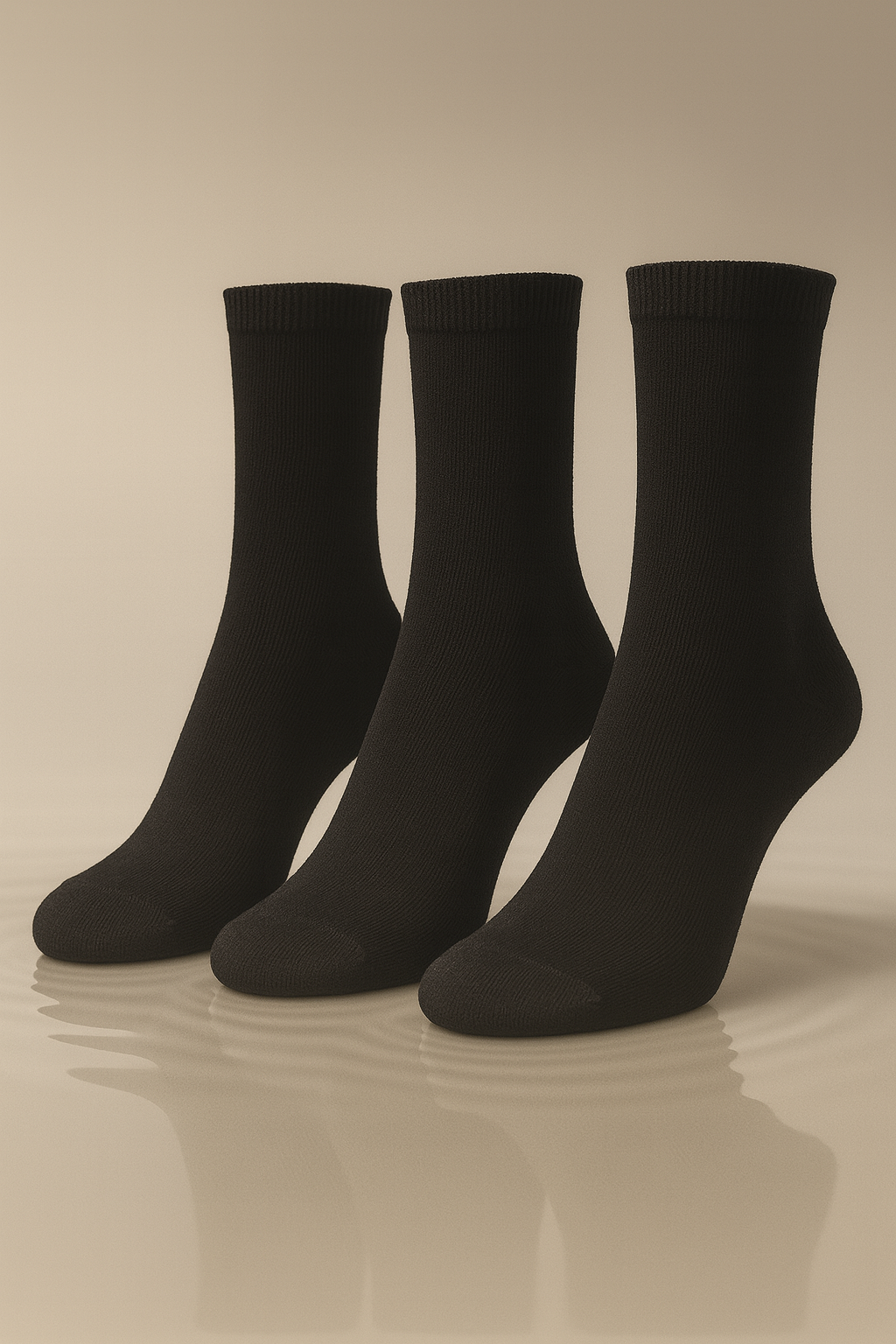 Conjunto de 3 Pares de Meias pretas