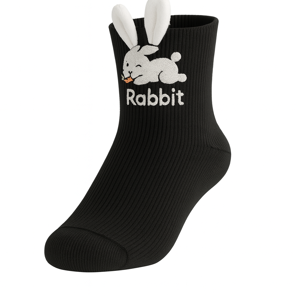 Meia de coelho preta