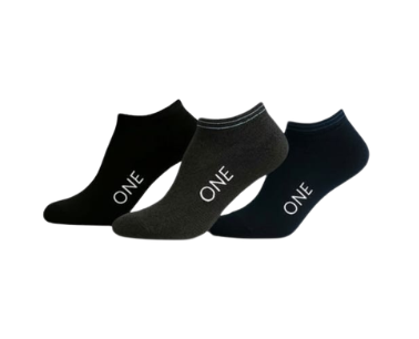 Conjunto de 3 pares de meias Baixas ONE
