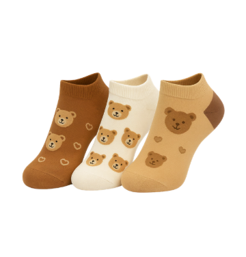Conjunto de Meias com estampa de ursinho