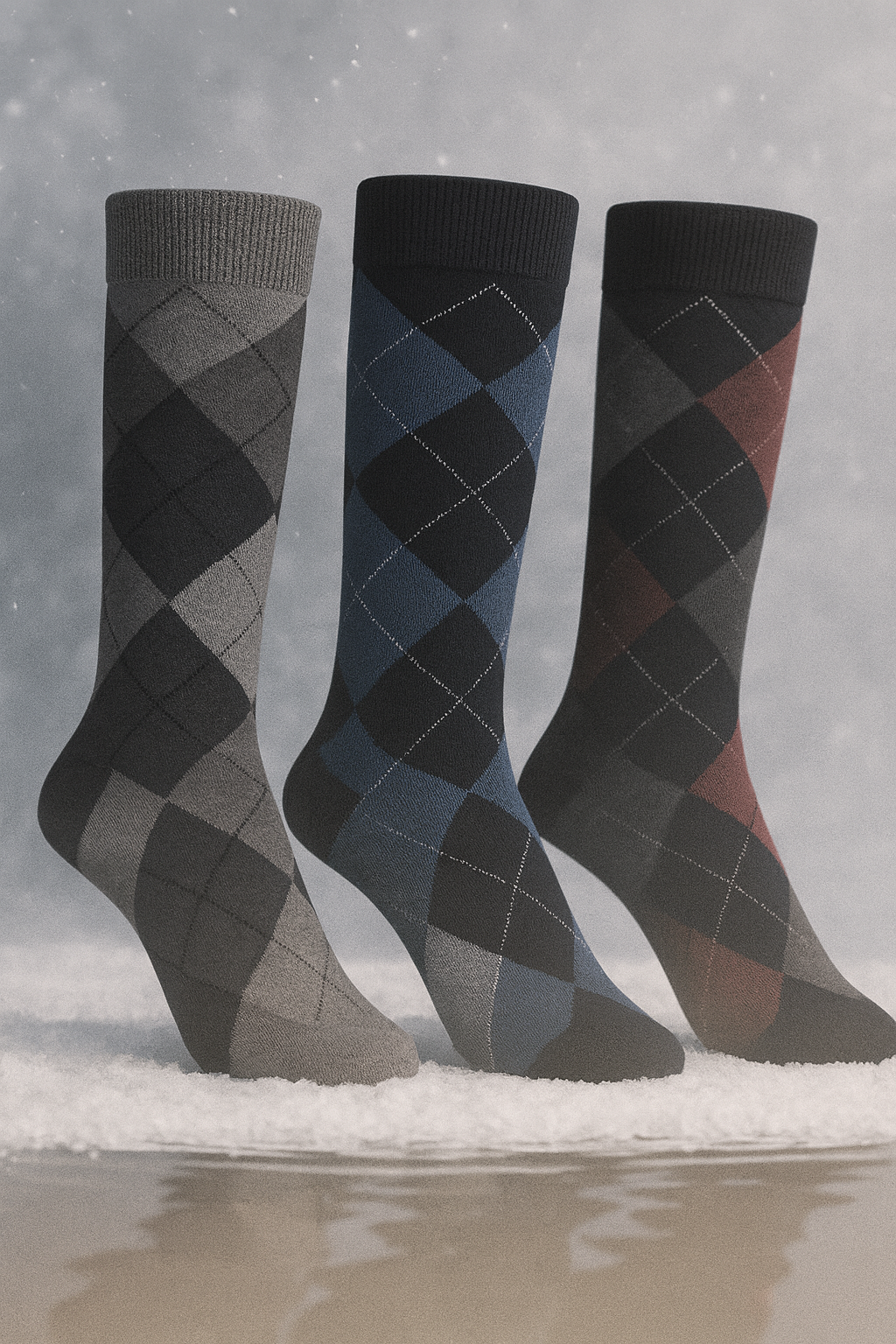 3 Pares e Meias clássicas de algodão