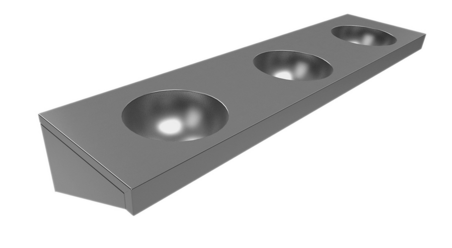 Triple Bowl Feeding Station DE-L1800-380