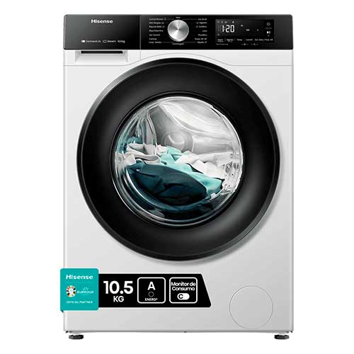 Lavadora 10,5KG 1400RPM Hisense WF3S1043BW3 Wifi  Blanco Clase A-20%