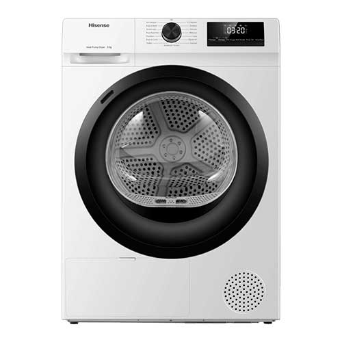 Secadora 8kg Bomba de Calor Hisense DHQE800BW2 Auto-Dry Blanca A++