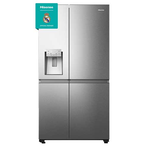 FrigorÃ­fico Side by Side 4 Puertas 180x90 Total No Frost Hisense RS818N4TIE1 Wifi Inox Clase E