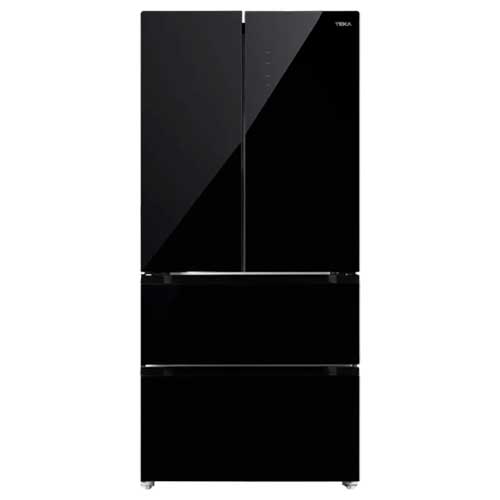 FrigorÃ­fico Side By Side 183X83 4 Puertas No Frost Teka RFD 75850 GBK Cristal Negro Clase E