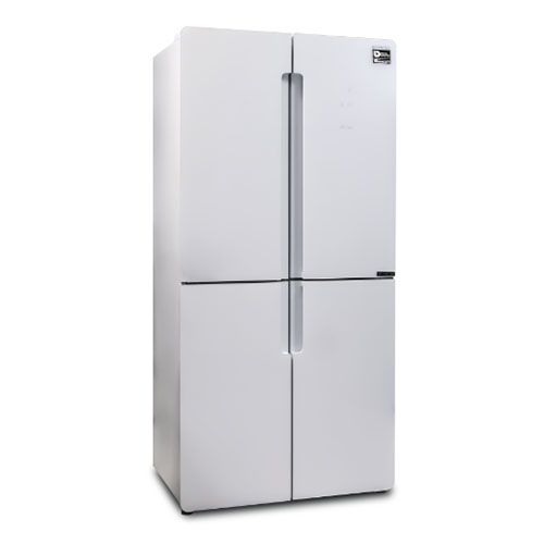 FrigorÃ­fico side by side 185X86 4 puertas Infiniton AMCB485GWNFT A+ cristal blanco