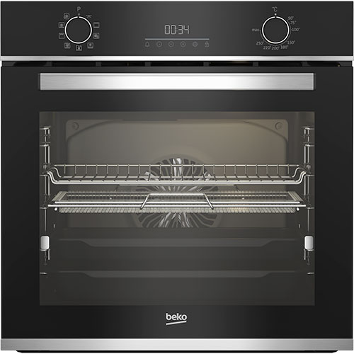 Horno MultifunciÃ³n 60cm 72L Beko BBIMA13300XS Airfry Cristal Negro A+