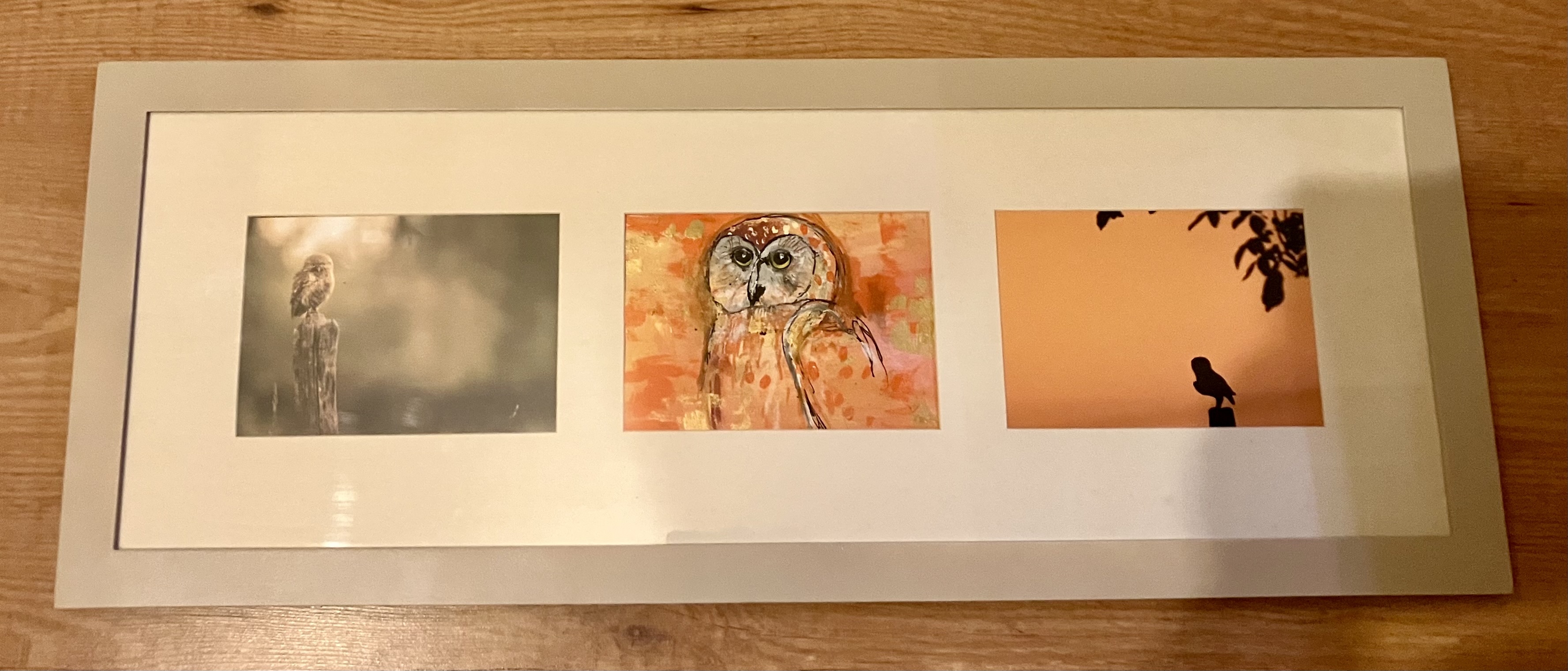 Triptyque chouette