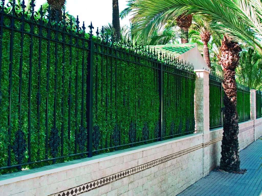 Seto Artificial Ocultación Jardín Thayba - Seto Decorativo, Ocultación 90%, Tratamiento UV, Color Verde