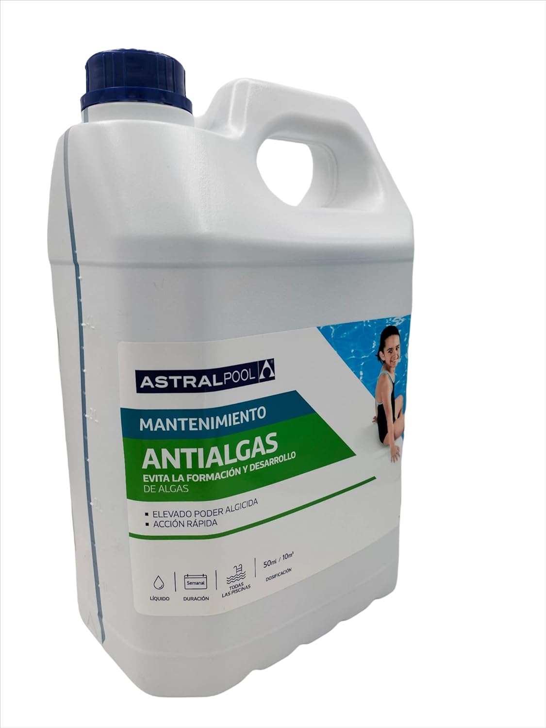 Antialgas Astralpool 5 Litros Varios Modelos Algicida, Abrillantador y Concentrado