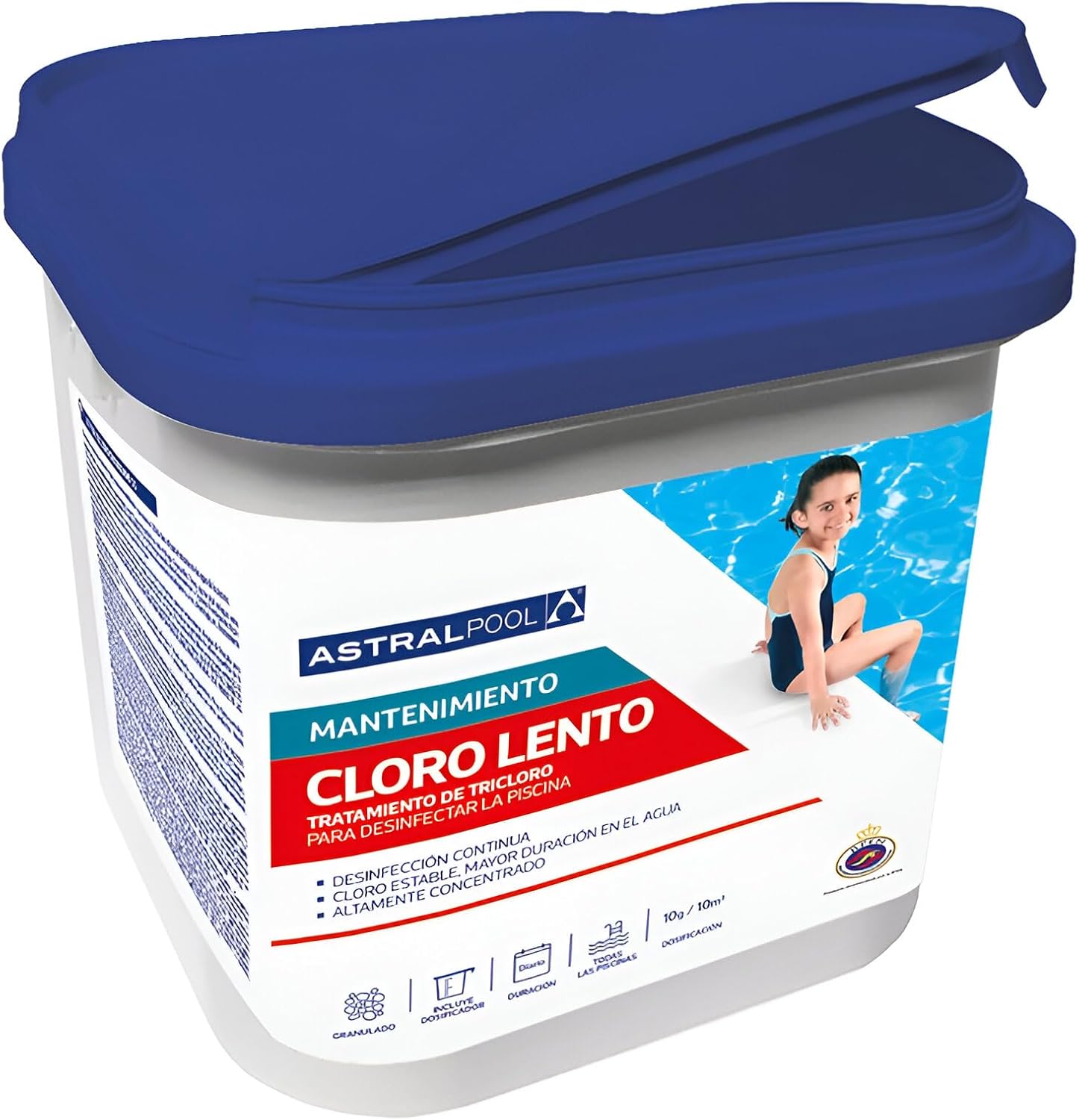 Cloro Lento Astralpool en tabletas 250g  5 KG