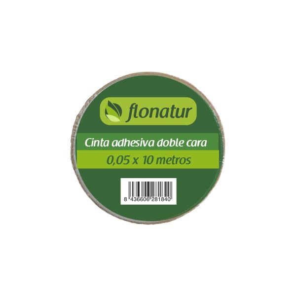 flonatur, Cinta adhesiva de Doble Cara para fijación de Césped Artificial, Fijación Duradera y Resistente a la Humedad, interior y exterior, fácil instalación, blanco,10m de largo, 5 cm de ancho