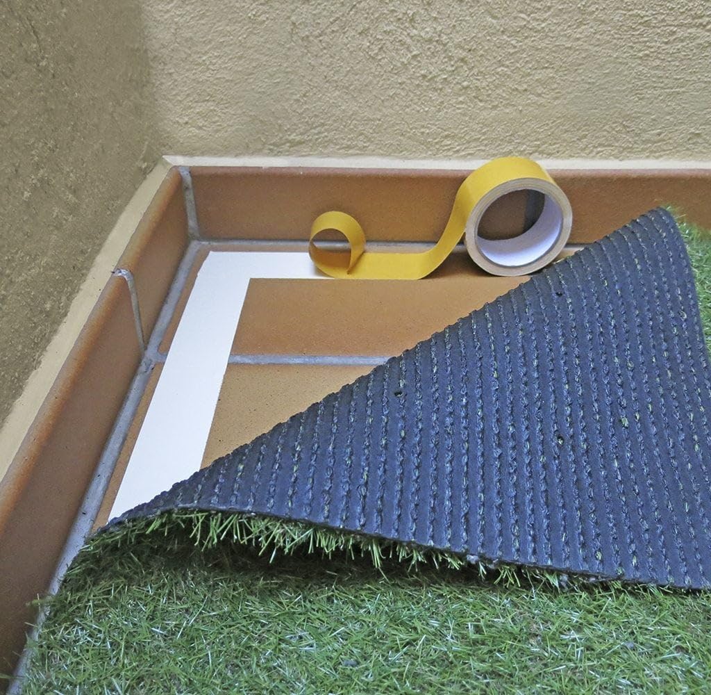 flonatur, Cinta adhesiva de Doble Cara para fijación de Césped Artificial, Fijación Duradera y Resistente a la Humedad, interior y exterior, fácil instalación, blanco,10m de largo, 5 cm de ancho