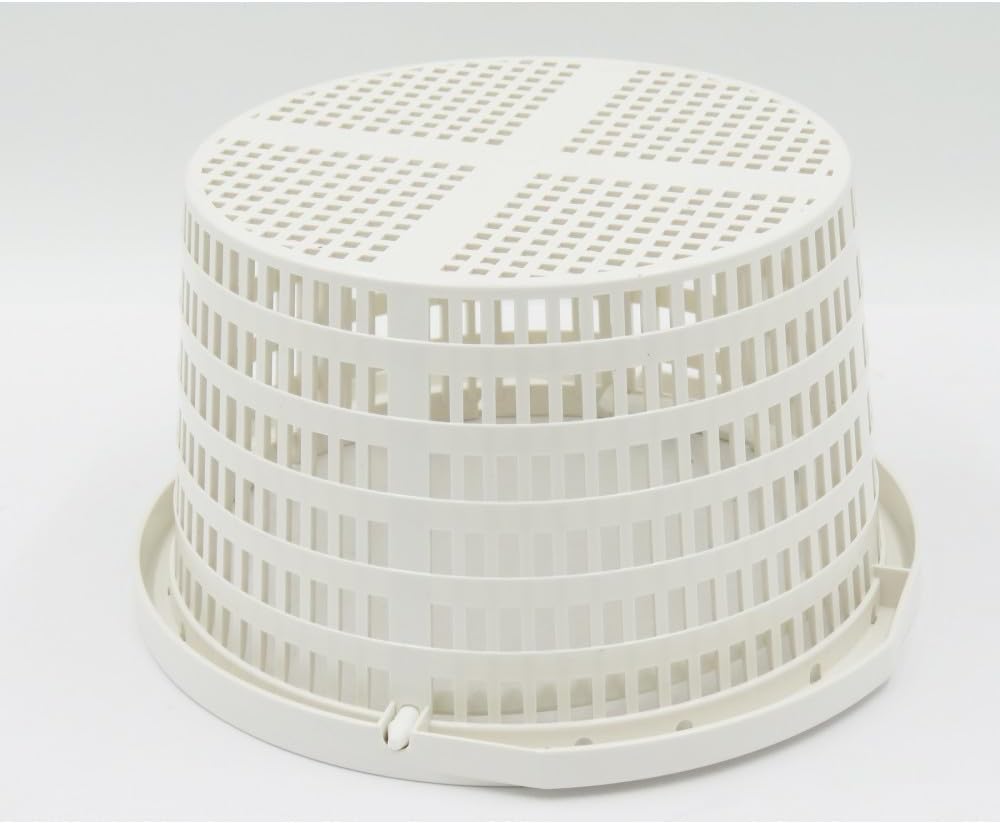 Cesto skimmer. Recambio original AstralPool para skimmer de 15 litros. Altura: 10 cm. Diámetro parte superior: 19 cm. Diámetro parte inferior: 14,3 cm. Código 4402010103