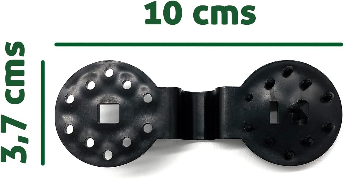 Pinzas de plástico clips para sujeción de mallas de ocultación, brezo, telas, vallas de su jardín. Bolsas de grapas cierra fácil color negro