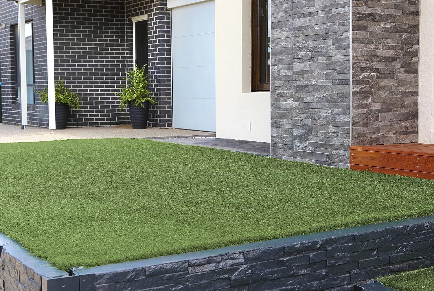 Césped Artificial 40mm,Modelo Kenia, 14.700 Puntadas, 4.900Dtex.. Máximo Realismo, Alta Densidad, Ideal para Exteriores, Piscinas, Terrazas y Jardín