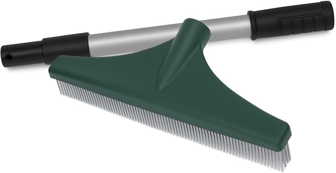 Rastrillo para peinar Barrer Césped Artificial Cepillo con Mango Incluido Hojas pelos Thayba