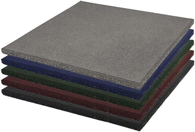  Loseta de Caucho Maciza Profesional 50x50cm Especial para Gimnasios ,Competiciones y Fitness varios colores y Grosor