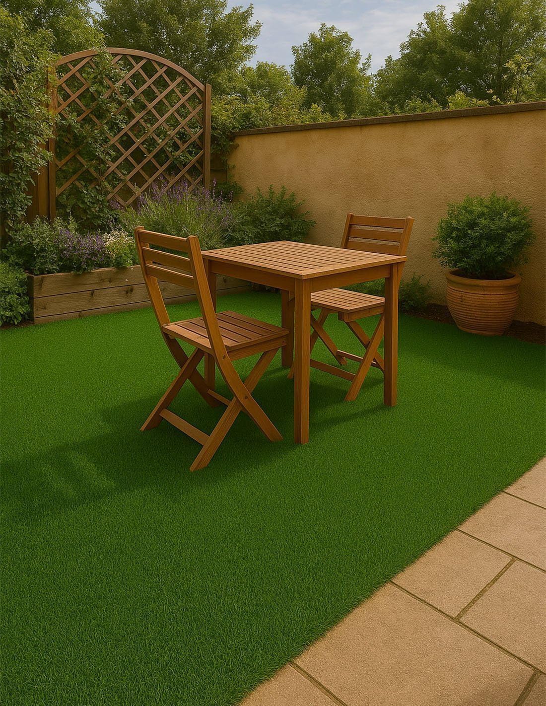 Césped Artificial Terraza PREMIUM 22mm - Rollo | Ideal para terraza y jardín 