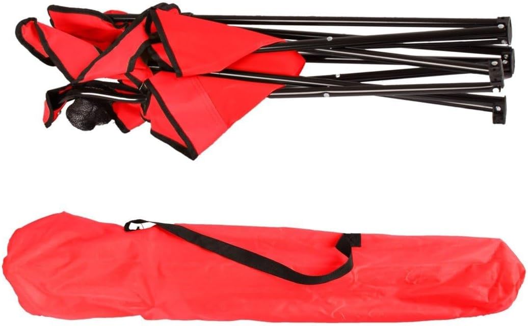 Silla de Camping Plegable de Acero con Reposabrazos y Funda con Asas- 80x80x50 cm, Resistente al Agua - Ideal para Exterior
