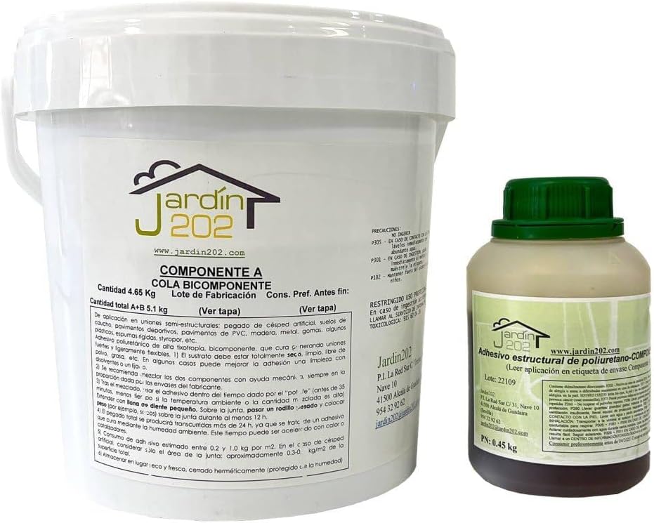 Adhesivo Especializado PU para Césped Artificial - Secado Rápido, Ideal para Suelos de Caucho