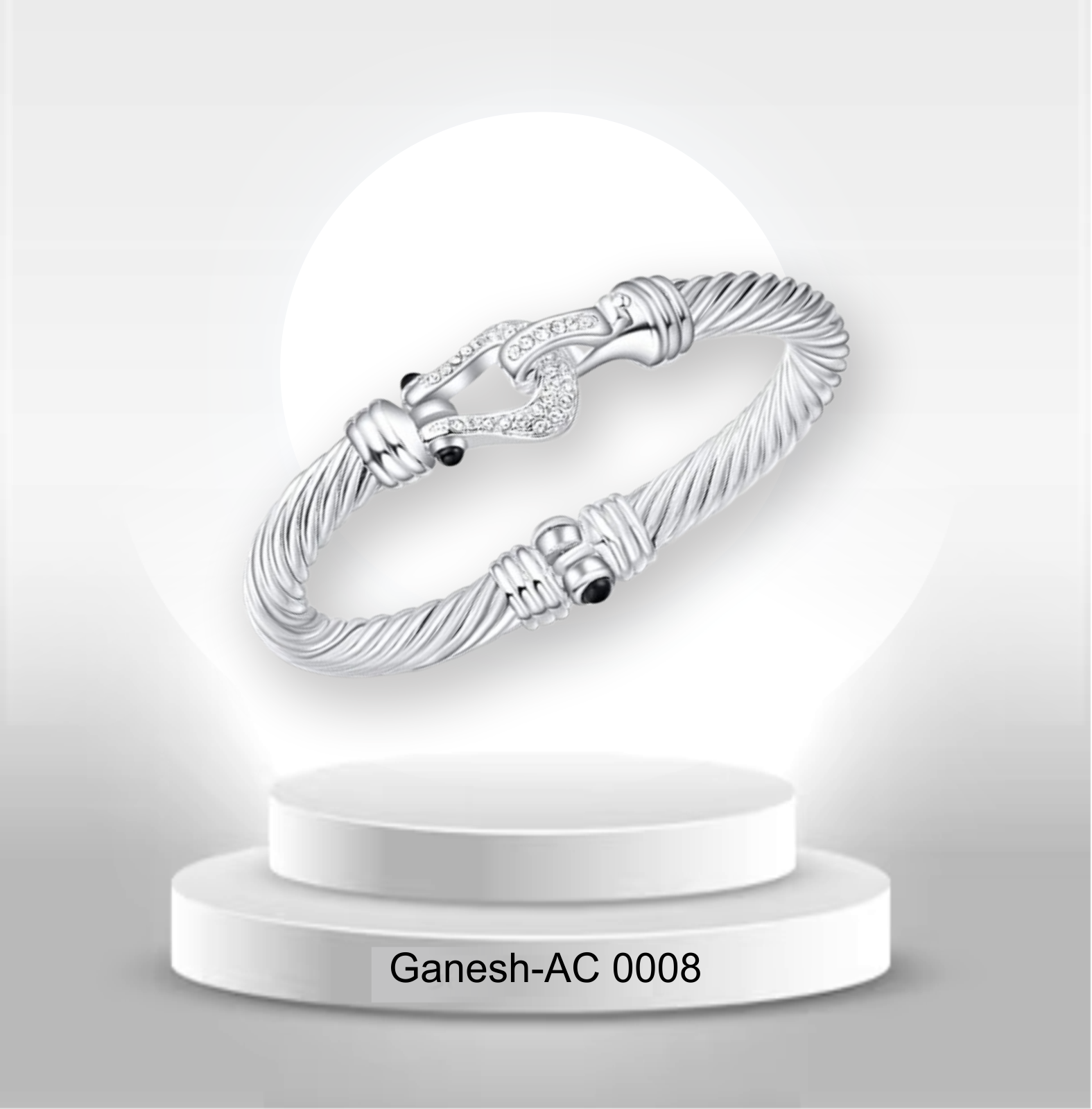 Pulsera hebilla diamantada.