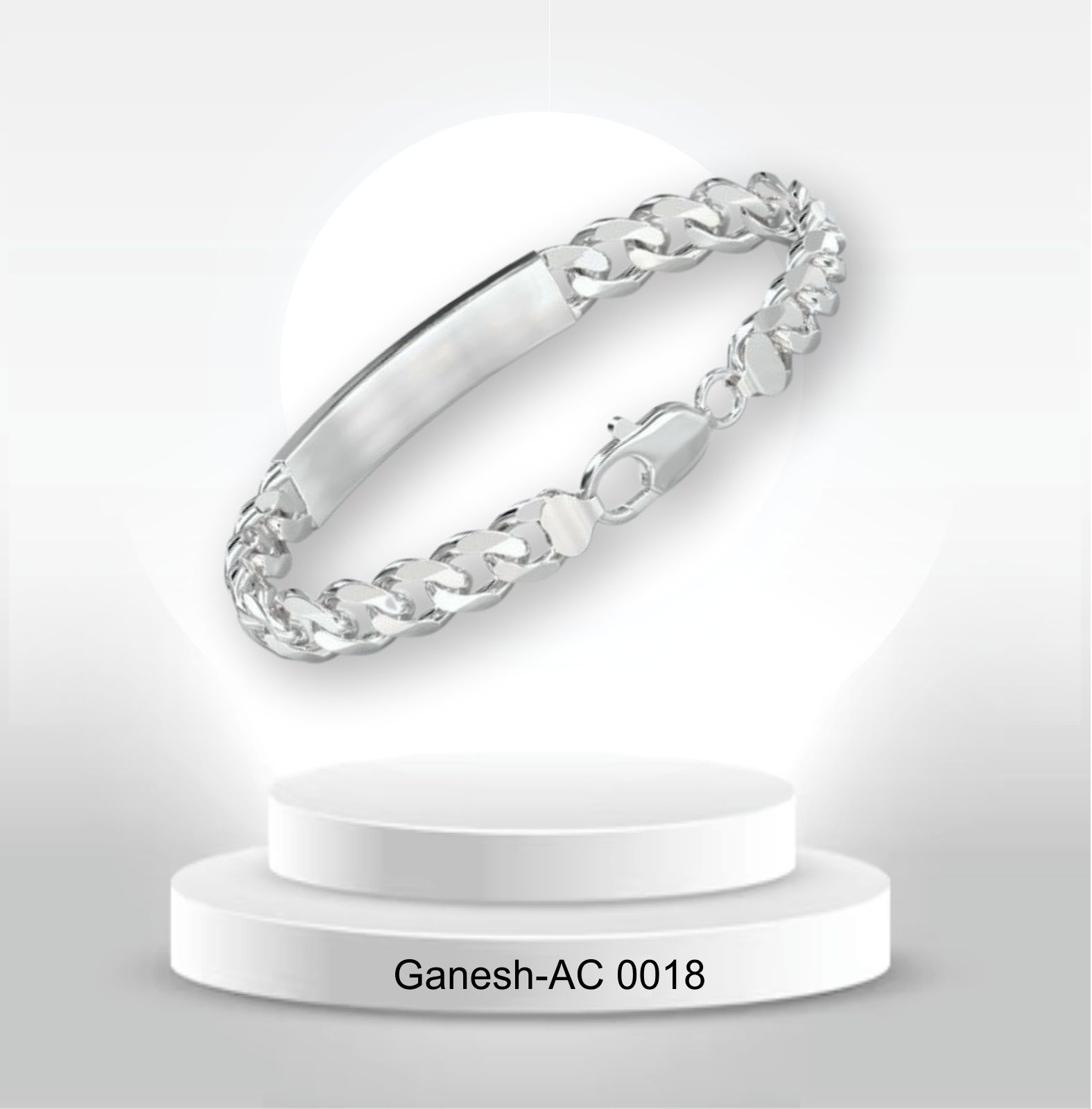 Pulsera en plata eslabonada