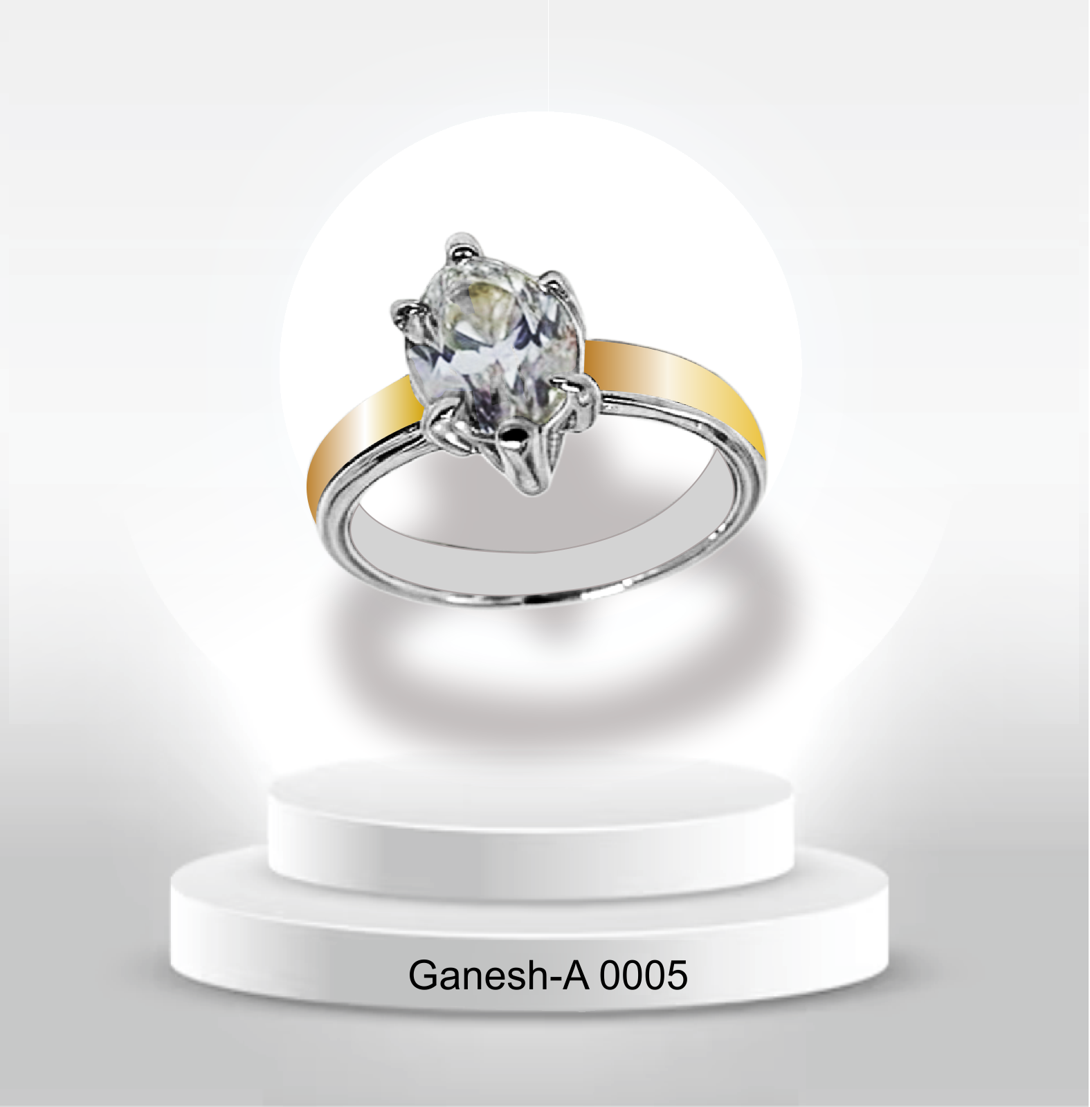 Anillo de compromiso con circón diamante