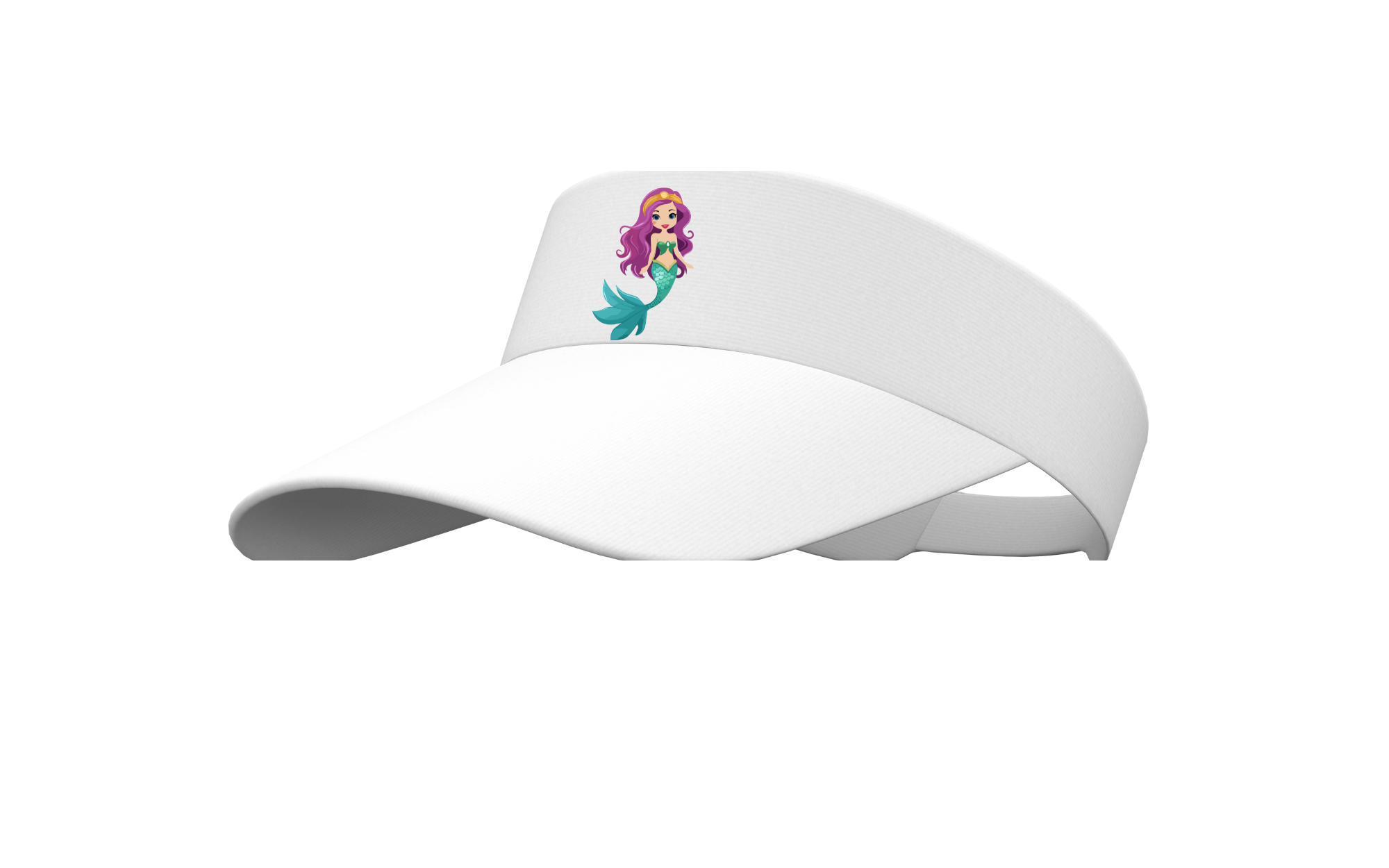 Crowned purple hair cute mermaid Custom Sun hat