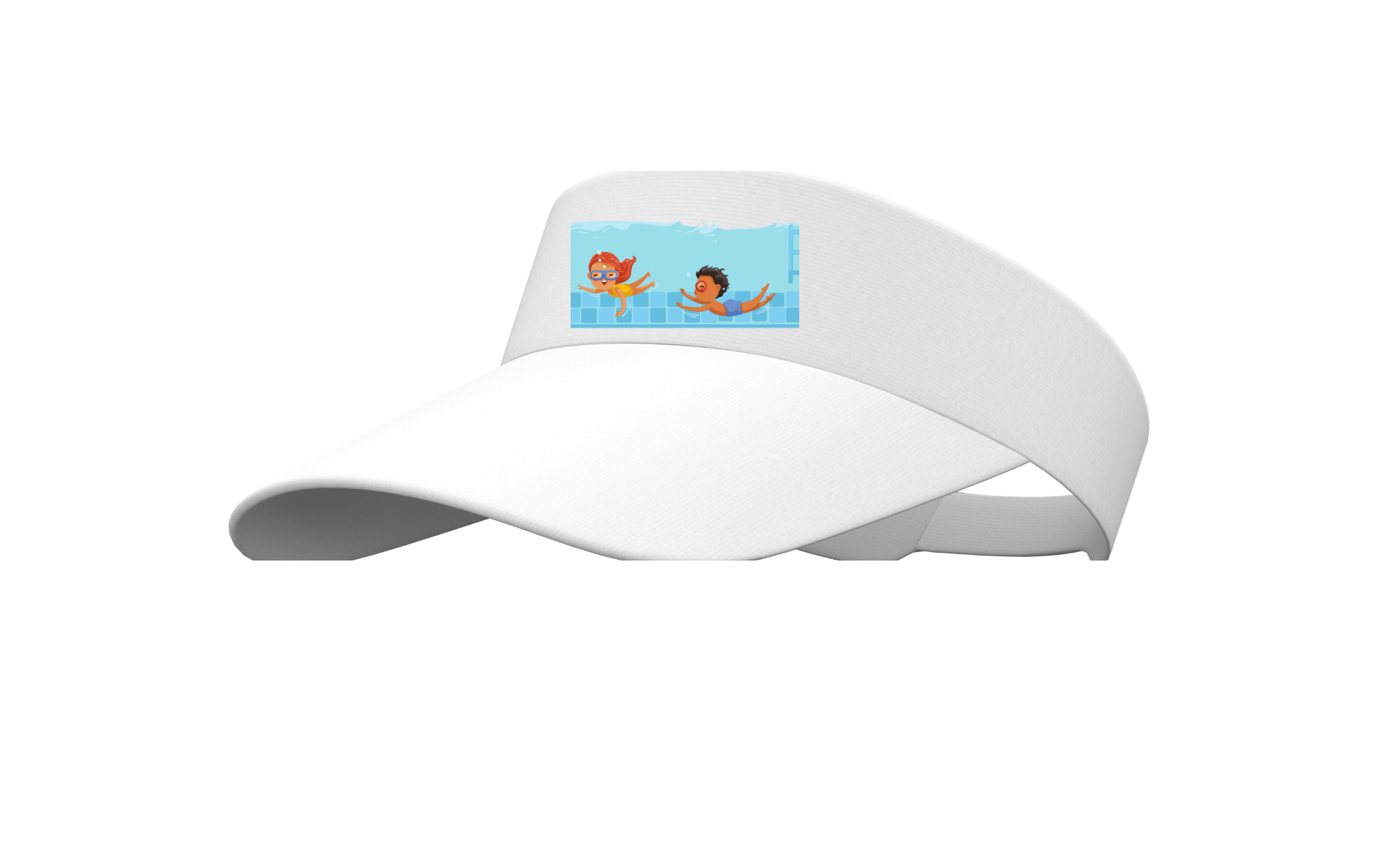 Custom kid's sun hat with fun design of kids playing