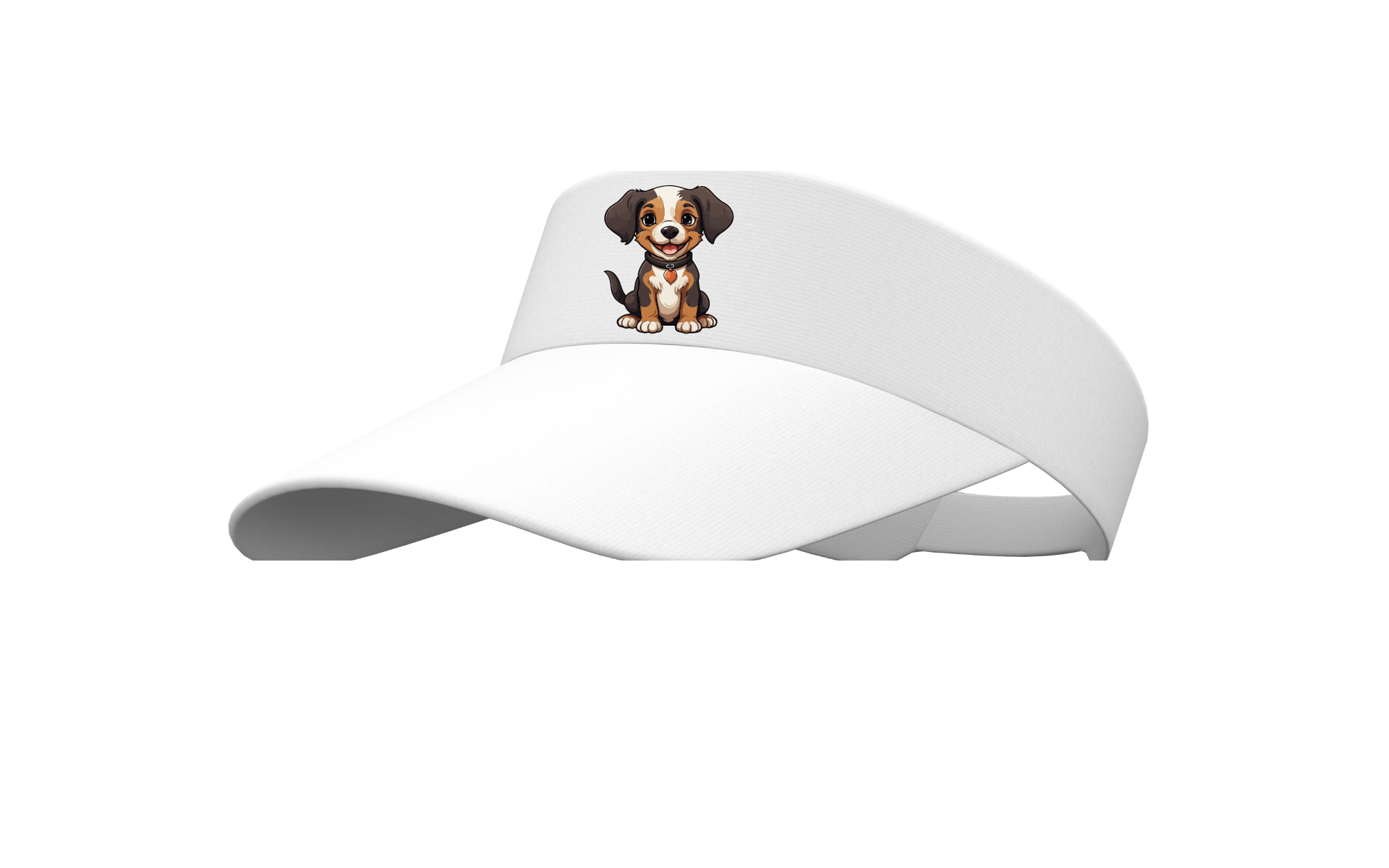 Adorable brown,white, and black Puppy Sunhat